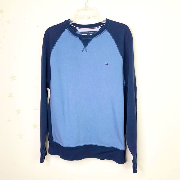 TOMMY Hilfiger navy blue color block sweatshirt - Picture 2 of 7